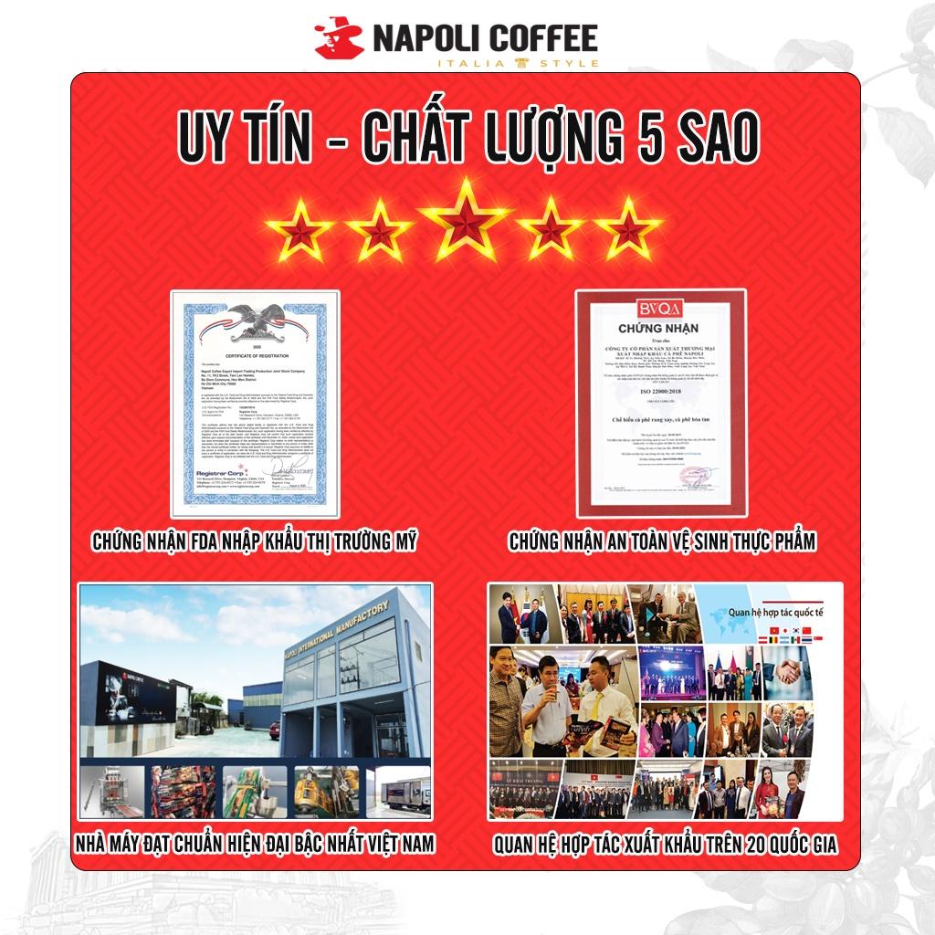 Cà Phê Đen Đá Napoli Coffee (6 gói x 17g) -Cafe Hoà Tan 2IN1 Từ Arabica Hạt SẠCH Chua Nhẹ Hậu Ngọt Chuẩn Gu Mạnh