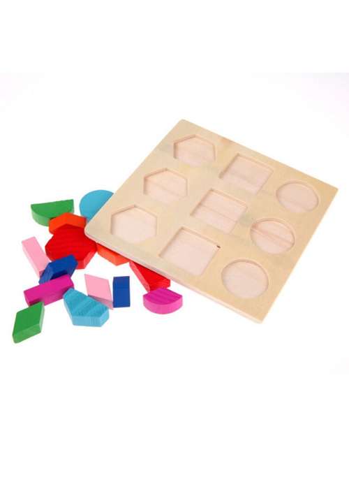 Đồ chơi gỗ giáo cụ Montessori combo 3 bảng lắp ghép hình khôi cho bé