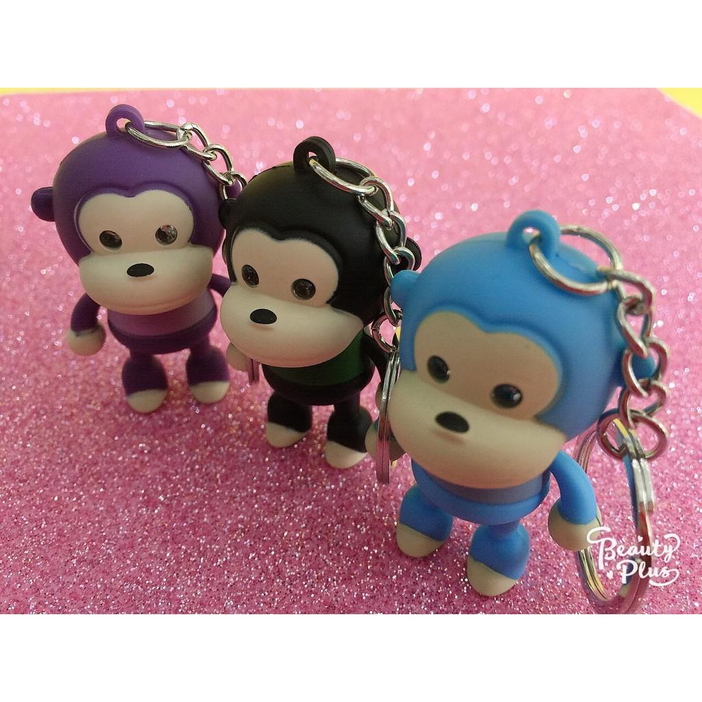 Móc Khóa Hình Khỉ có Đèn Led Phát Sáng với âm nhạc Độc Đáo-Móc khóa khỉ gắn đèn LED phát sáng dễ thương