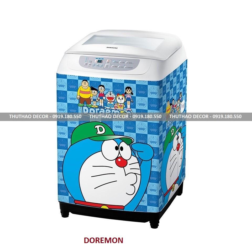 Decal dán máy giặt - tủ lạnh mini DOREMON