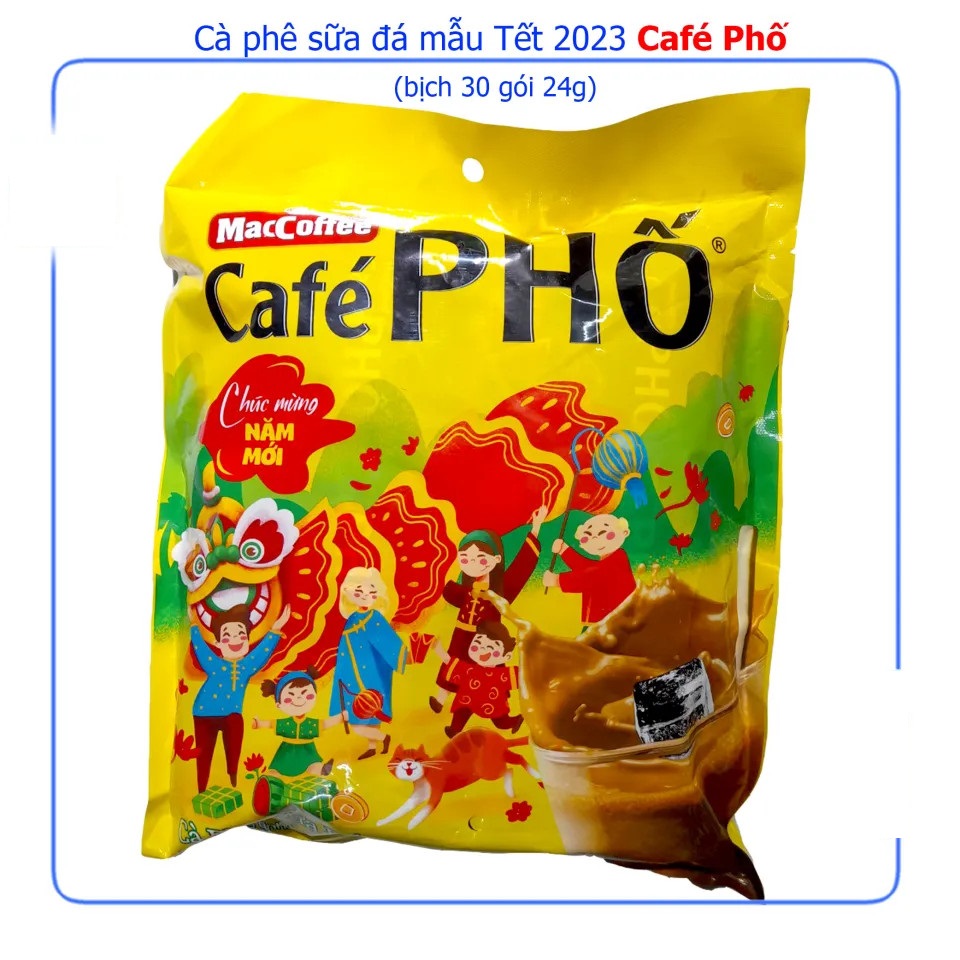 Cafe Phố sữa hoà tan MacCoffee- Bịch 30gói x 24g