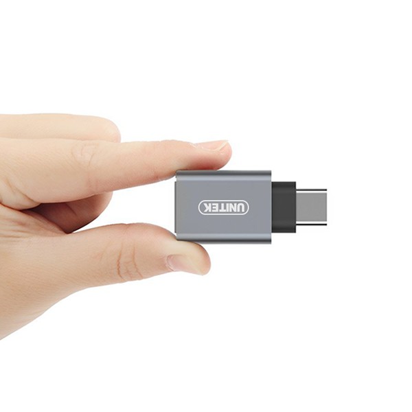 Đầu Type-C ra USB 3.0 âm, OTG UNITEK Y-A025CGY hàng chính hãng