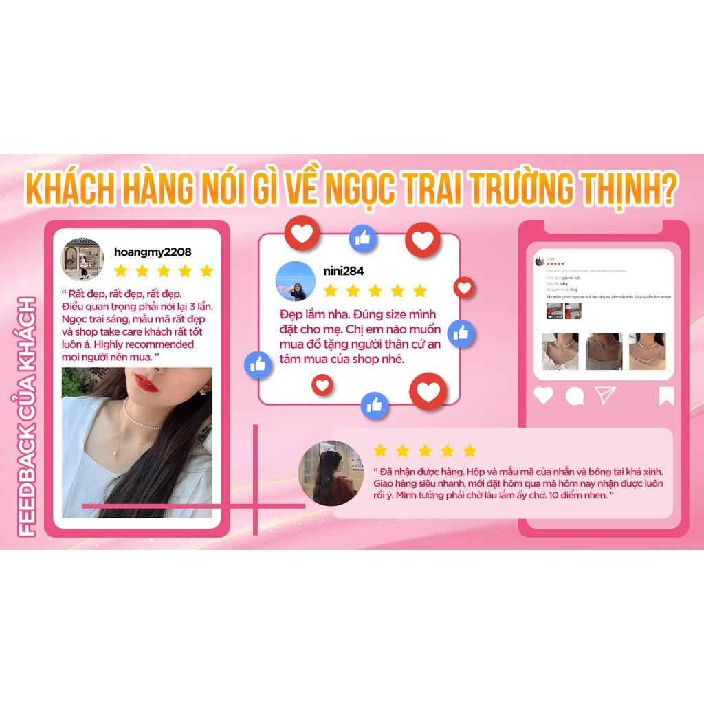 Vòng Cổ Ngọc Trai Đan Xoắn 4ly Khóa Bạc, Trang Sức Ngọc Trai Nước Ngọt Thanh Lịch - Trường Thịnh Ngọc Trai