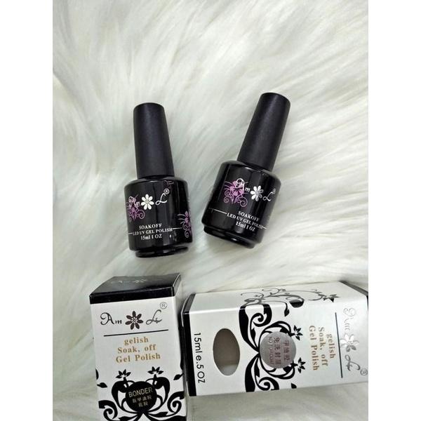 Cặp base top gelish trắng/đen