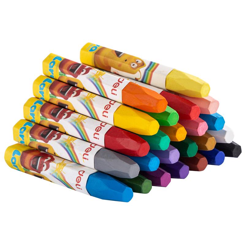 Hộp 24 Bút Màu Sáp Dầu Larva - Deli EC201-24
