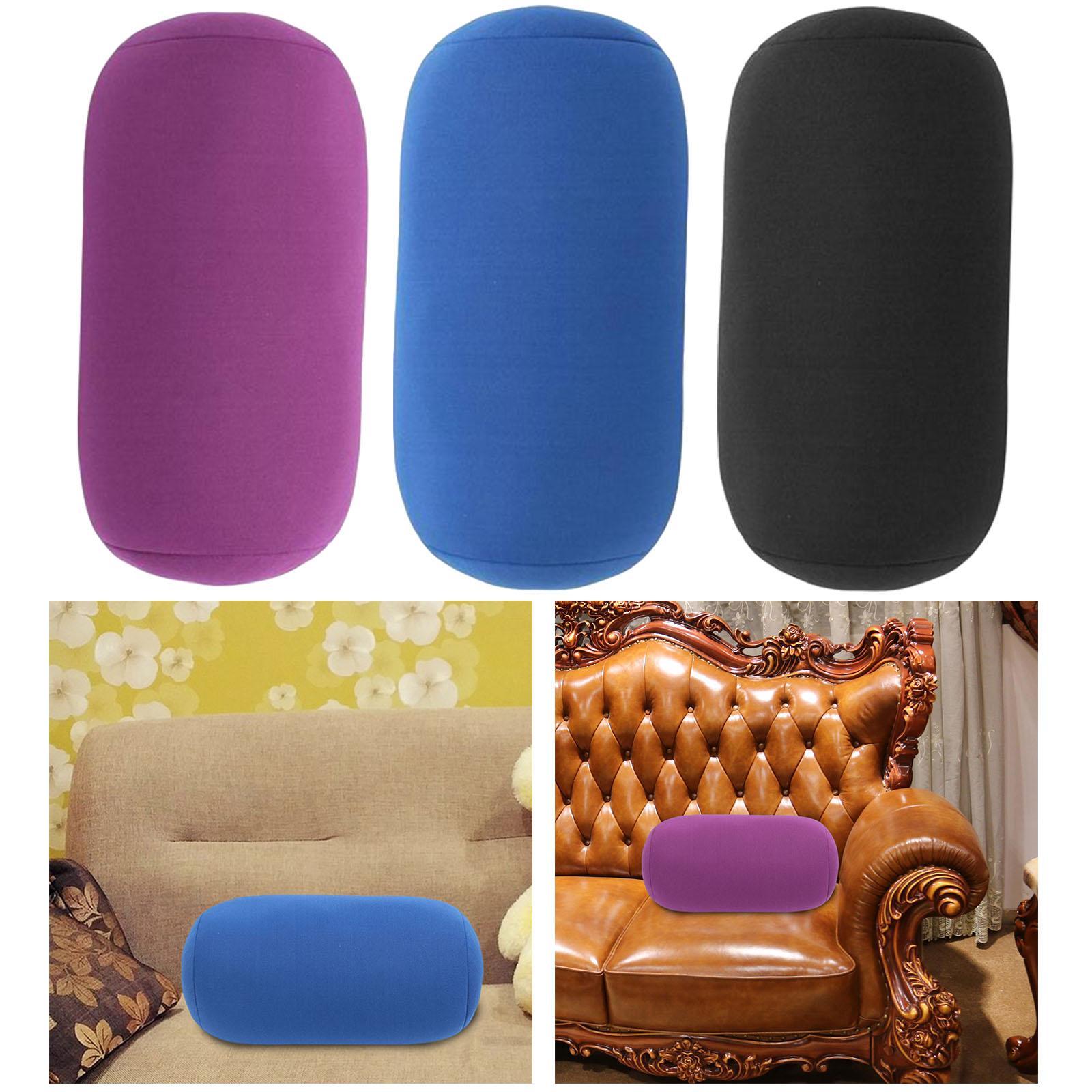 3x Cylinder Bolster Pillow Tube with Cover Head Support Pillow Home Travel