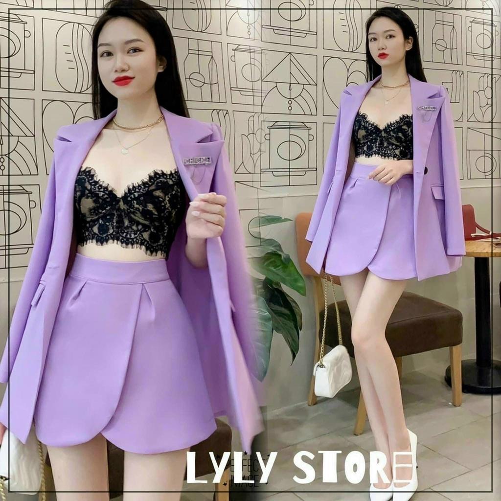 Set bộ đồ vest không kèm lót xinh xắn không kém phần sang chảnh dành cho các tình yêu đi chơi Kgia fashion