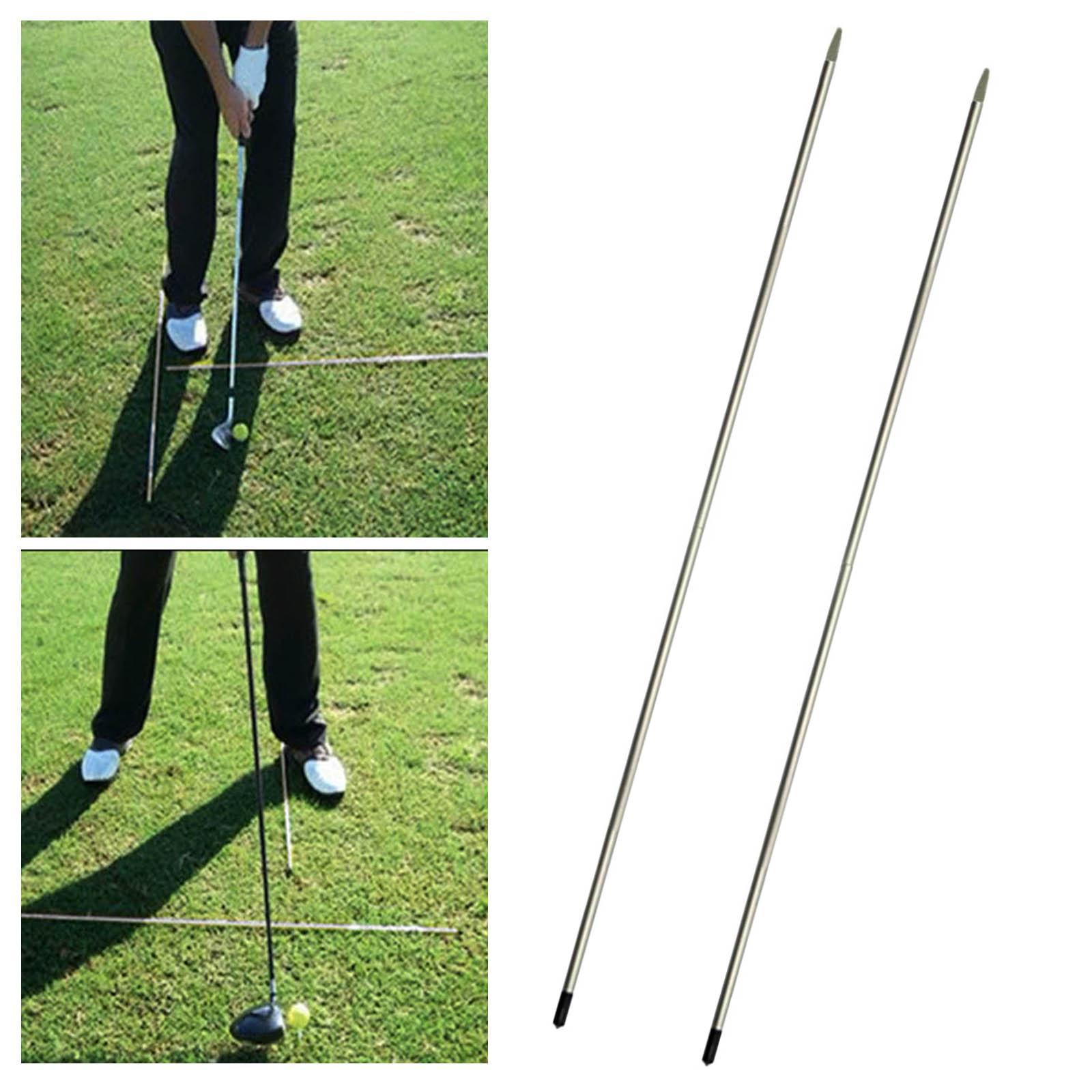 2 Pack Golf Alignment Sticks Posture Corrector 120cm Swing Trainer