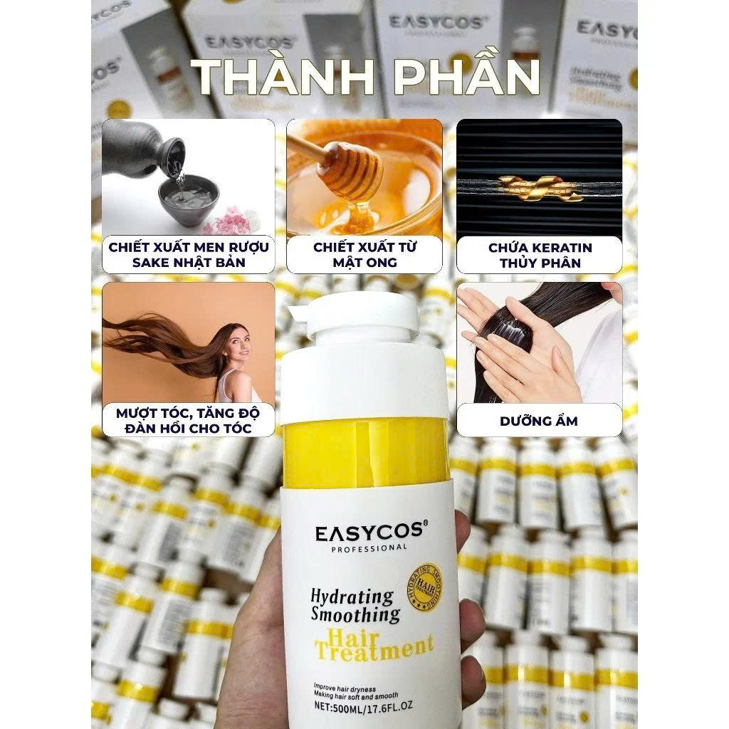 Kem Ủ Tóc EASYCOS Keratin Phục Hồi Tóc Hư Tổn, Mềm Mượt, Cấp Ẩm Ngăn Khô Xơ