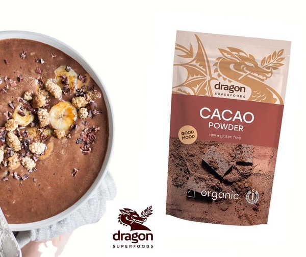 Bột Ca cao nguyên chất hữu cơ 200gr - Dragon Superfoods