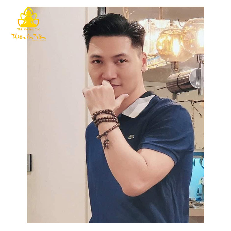 Chuỗi trầm hương 108 hạt - chuỗi trầm hương tốc tự nhiên cao cấp tài lộc hanh thông - Size 8mm
