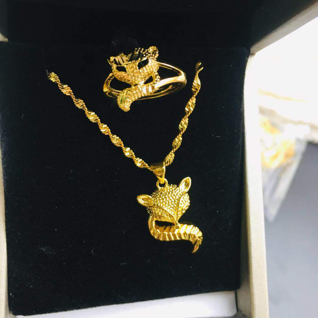 Bộ trang sức nhẫn và dây chuyền Hồ Ly