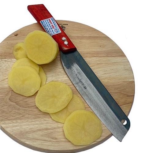 Dao thái rau thái thịt RÈN THỦ CÔNG cán gỗ màu đỏ