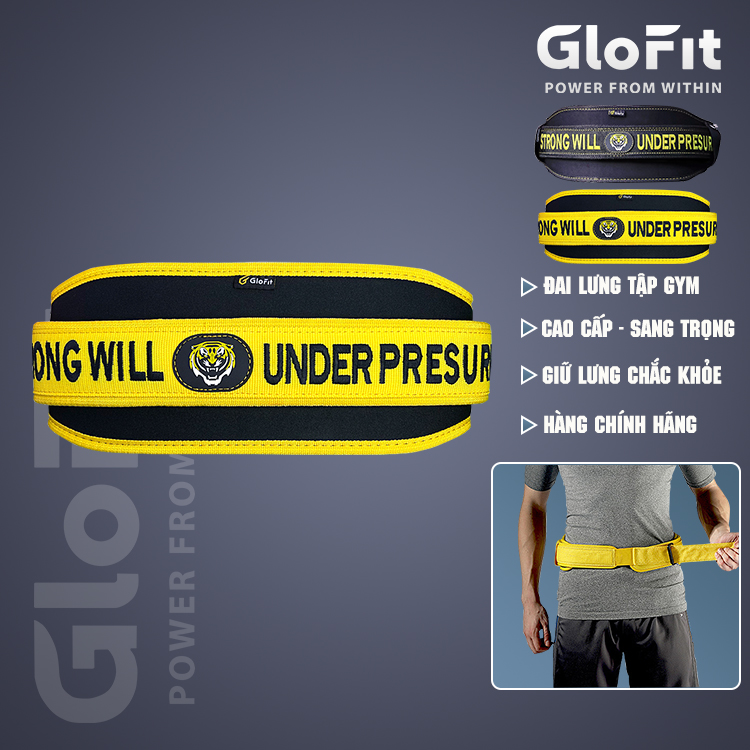 Đai Lưng Tập Gym, Nâng Tạ, Đai Lưng Thể Hình Cao Cấp Chính Hãng Glofit GFHY005, Đai Lưng Tập Gym Cao Cấp Cho Nam Nữ
