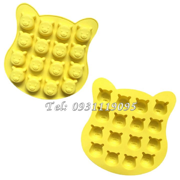 Khuôn silicon 16 Gấu Pooh – Mã số 1453
