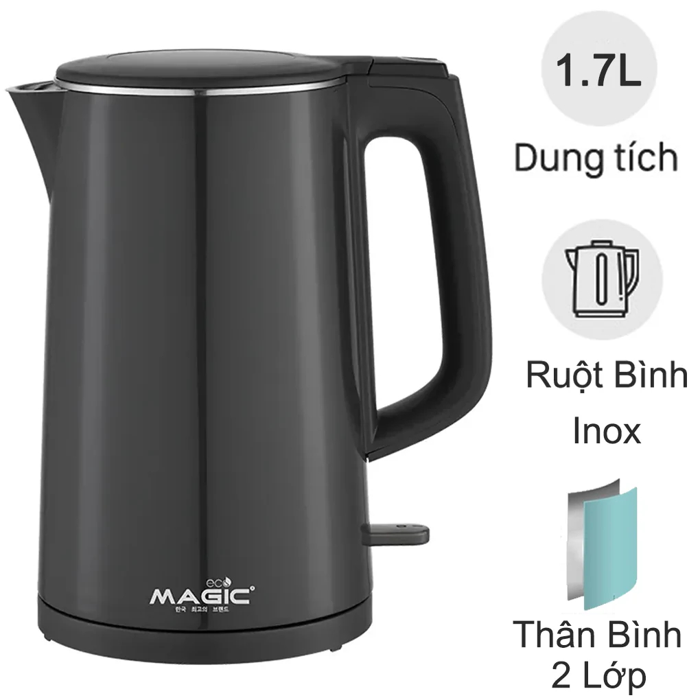 Bình Đun Siêu Tốc Magic Eco AC-40 1.7L (2200W) - Hàng chính hãng