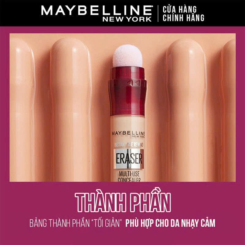 Bút Cushion Che Khuyết Điểm Đa Năng Instant Age Rewind Eraser Multi-use Concealer Maybelline New York 6ml