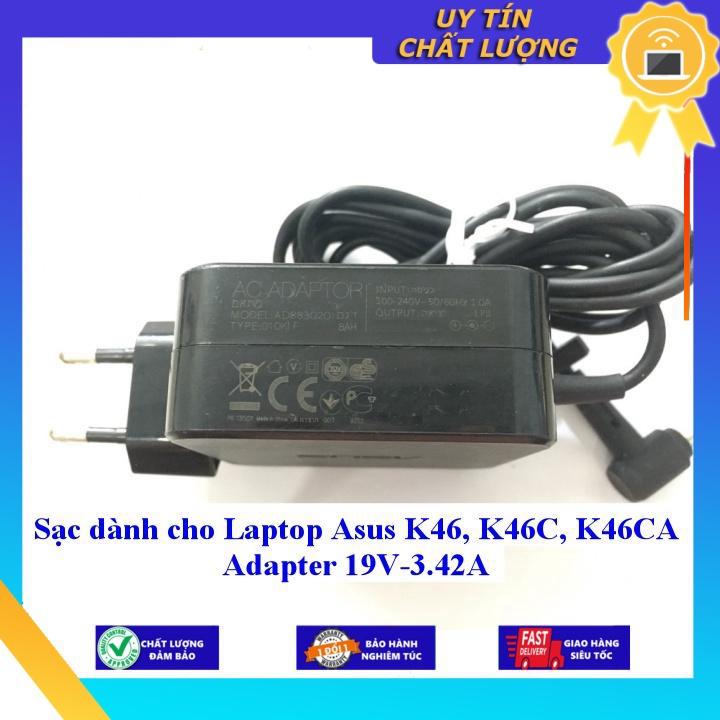 Sạc dùng cho Laptop Asus K46 K46C K46CA Adapter 19V-3.42A - Hàng Nhập Khẩu New Seal