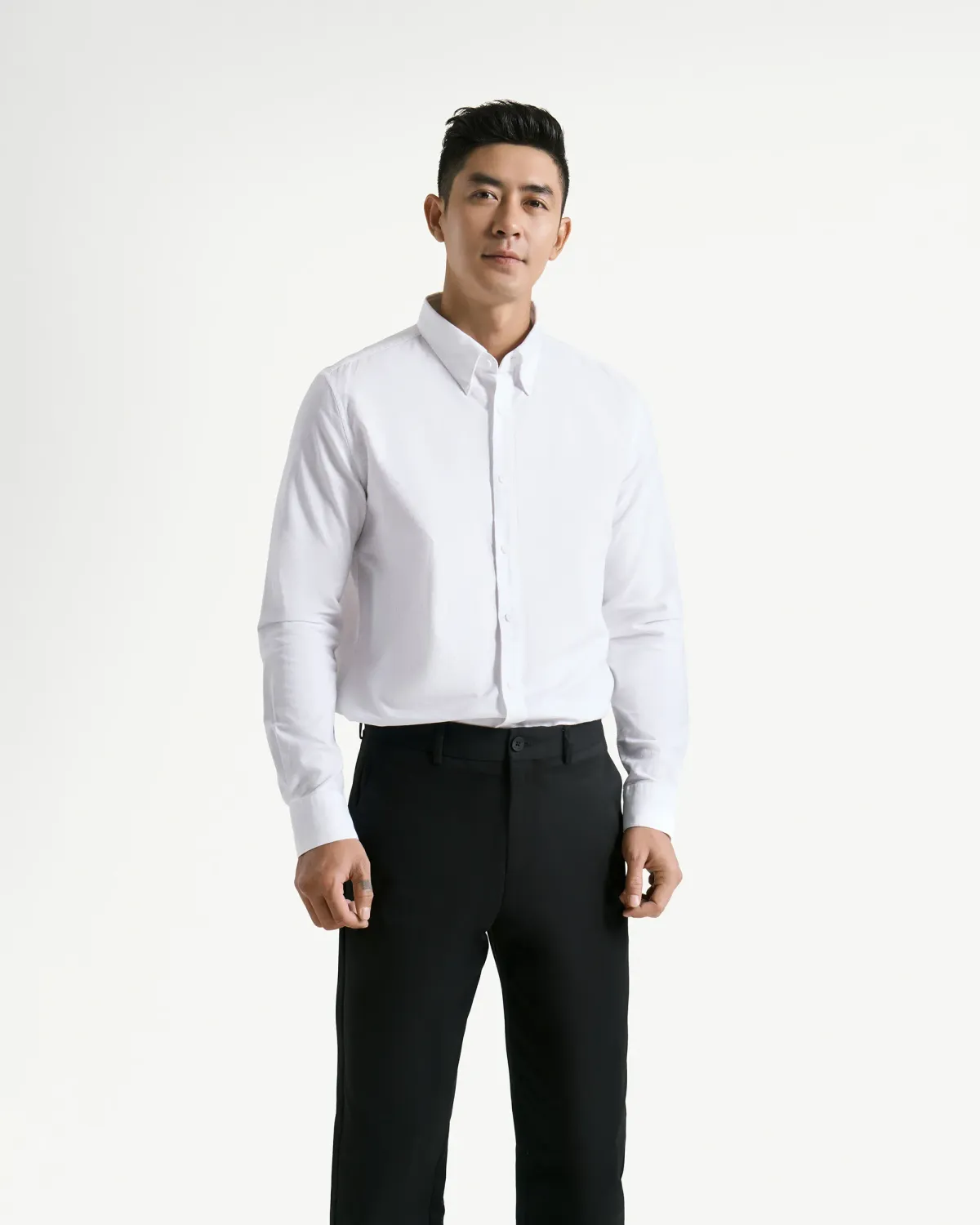 Áo sơ mi nam Routine button down chất liệu oxford - smart shirt . Fitted - 10S24SHL002CR3 / 10S25SHL005 | ROUTINE CÀ MAU