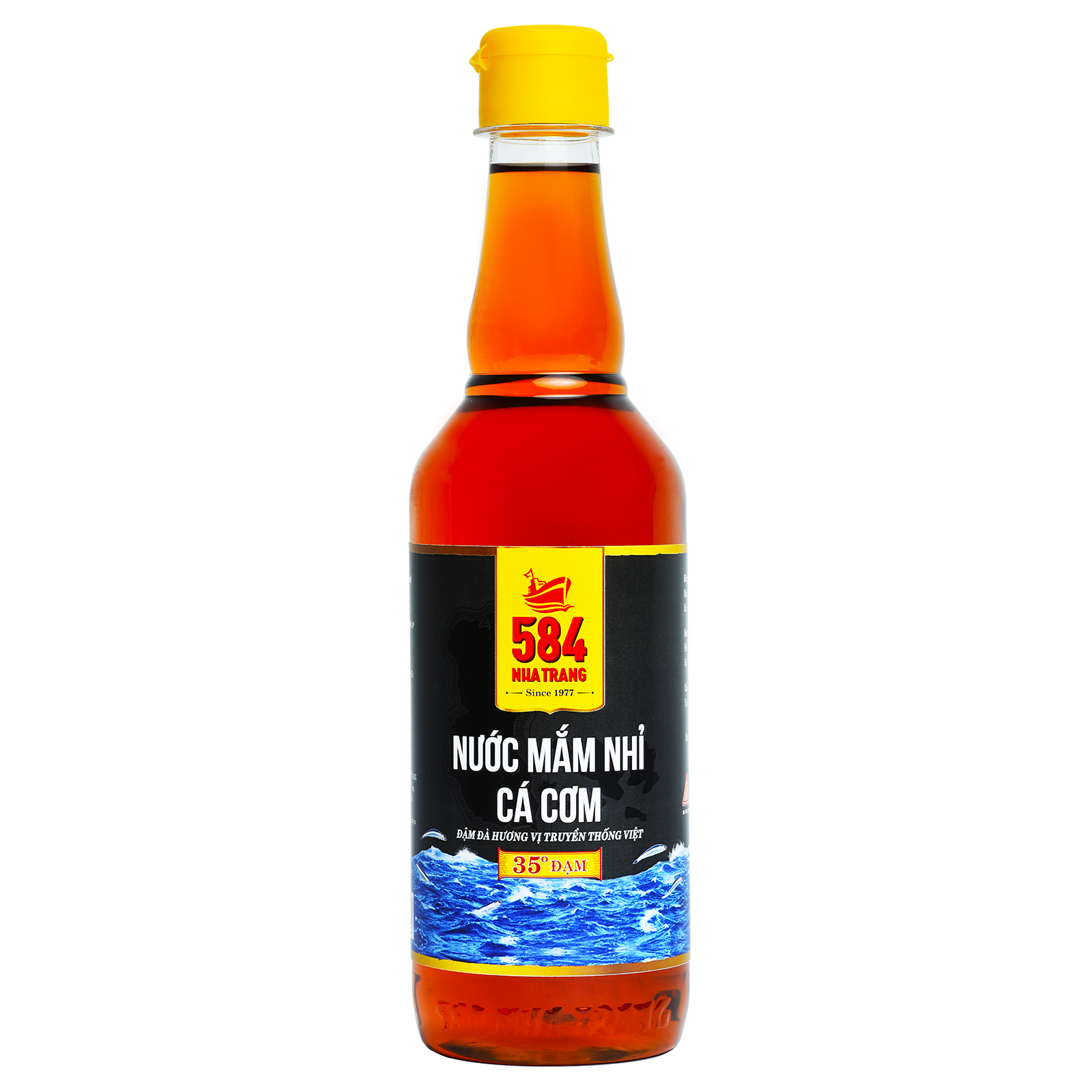 Thùng 6 Chai Nước mắm Nhỉ Cá cơm 584 Nha Trang - 35 độ đạm - Chai Nhựa 500ml