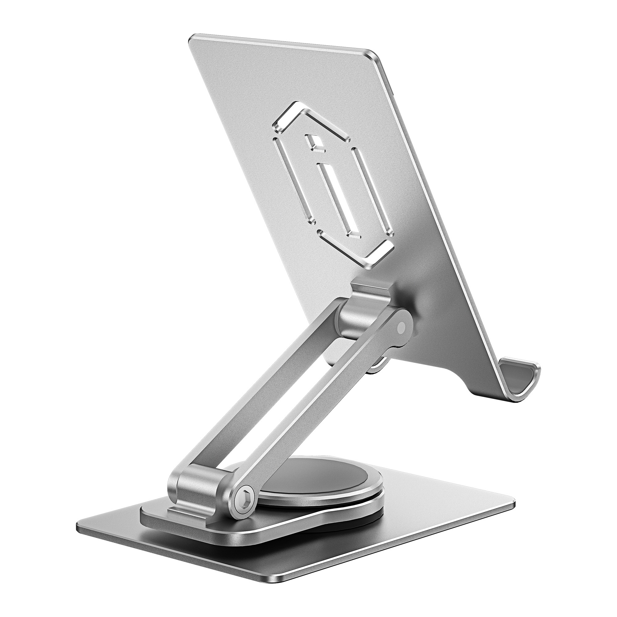 Kệ Wiwu Desktop Rotation Stand Zm107 Cho Điện Thoại, Ipad Làm Bằng Nhôm Nguyên Khối, Xoay 360 Độ, Có Thể Gập Lại - Hàng Chính Hãng