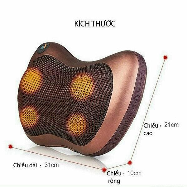 Gối Massage Hồng Ngoại 8 Bi Magic,Gối thư giã 8 bi xoay 360 độ