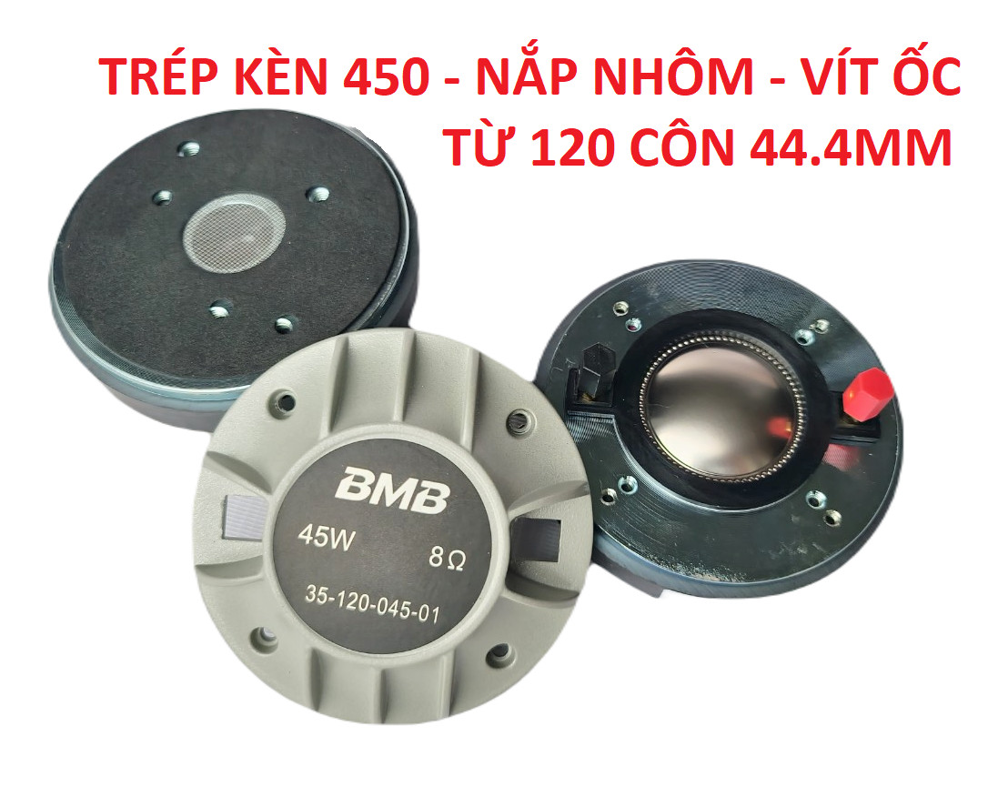 TRÉP KÈN 450 BM.B NẮP NHÔM XÁM - TỪ 120 COIL 444 MÀNG TITAN - TRÉP BAY BỔNG TRONG TRẺO