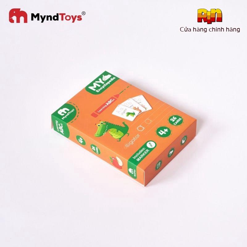 Bộ 26 thẻ luyện viết chữ Myndtoys dạy cho bé từ 4 tuổi nhận biết mặt chữ, từ vựng mới thuộc chủ đề thế giới động vật