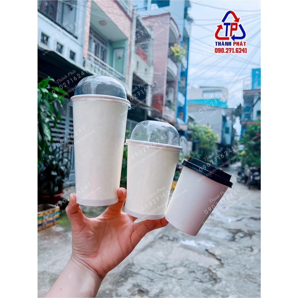 50 Ly giấy 14oz - 450ml dùng đựng trà sữa, cafe mang đi , sinh tố, nước ép