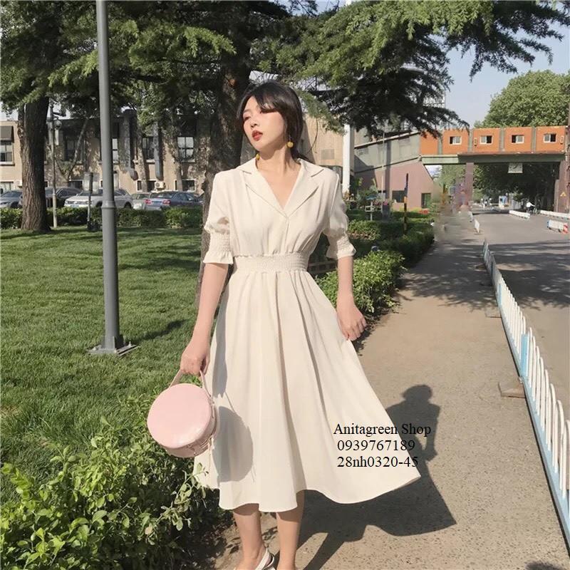 28nh0320-ĐẦM VEST XÒE NHÚNG THUN EO s-6xl