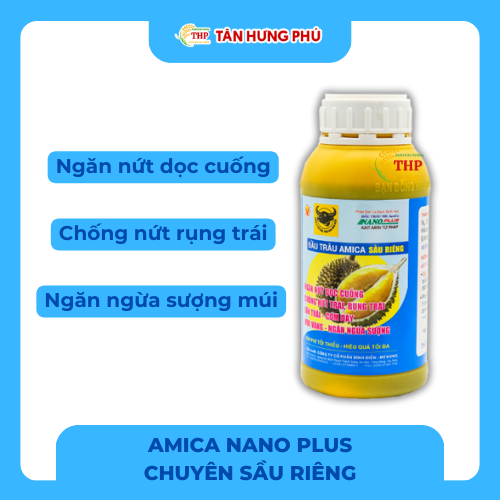 Phân Bón Lá Sinh Học Đầu Trâu Amica Nano Plus (Chuyên Sầu Riêng) 500ml