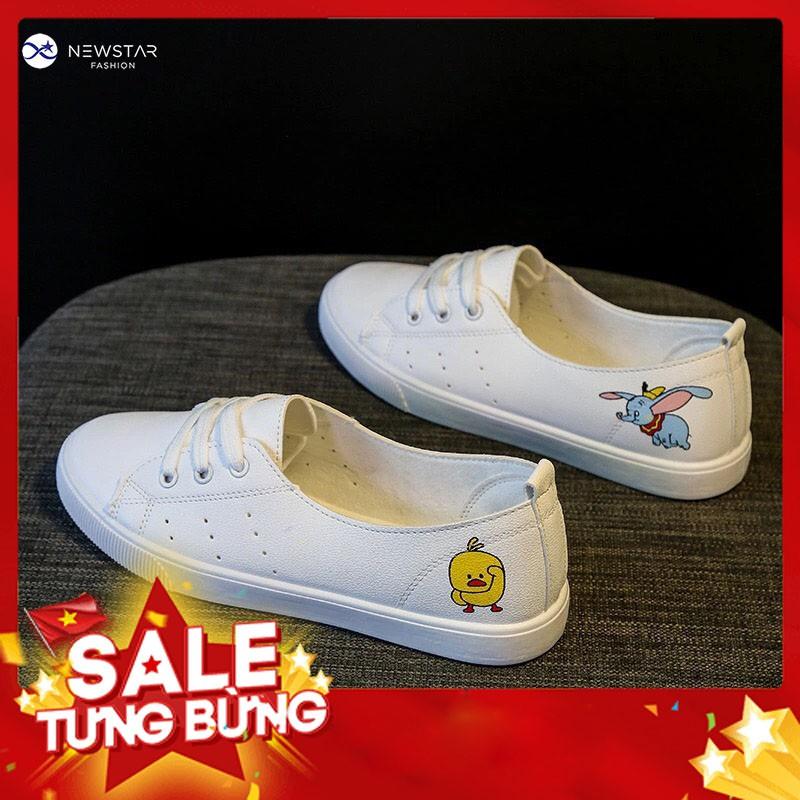 Giày Thể Thao, Sneaker Nữ Màu Trắng DaPu, Đế Mềm Khử Mùi, Thoáng Khí TẶNG KÈM ĐÔI TẤT KHỦ MÙI