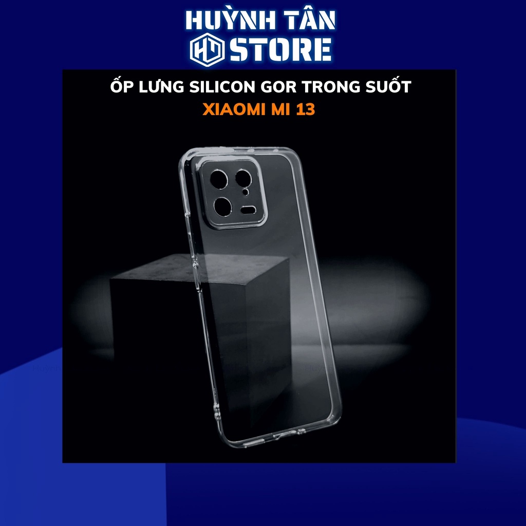 Ốp lưng mi 13 silicon GOR trong suốt chính hãng bảo vệ camera phụ kiện huỳnh tân store - Hàng nhập khẩu