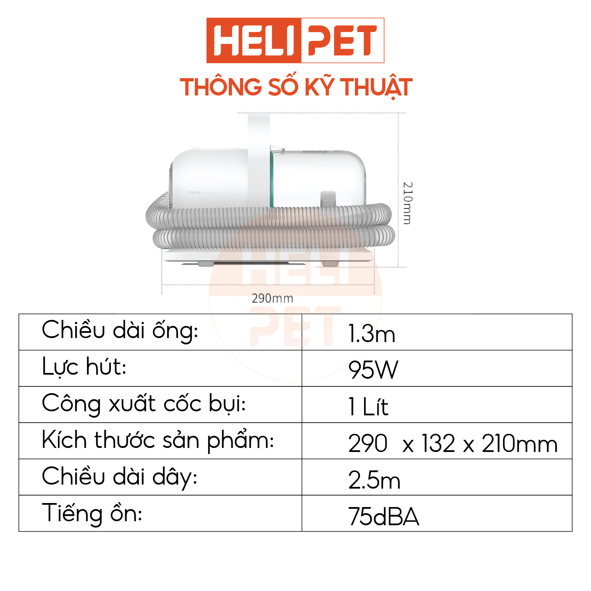 Máy Hút Lông, Máy Cắt Tỉa Lông Mèo, Chó Có Tính Năng Hút Bụi Lông Đa Năng Tiện Lợi- HeLiPet
