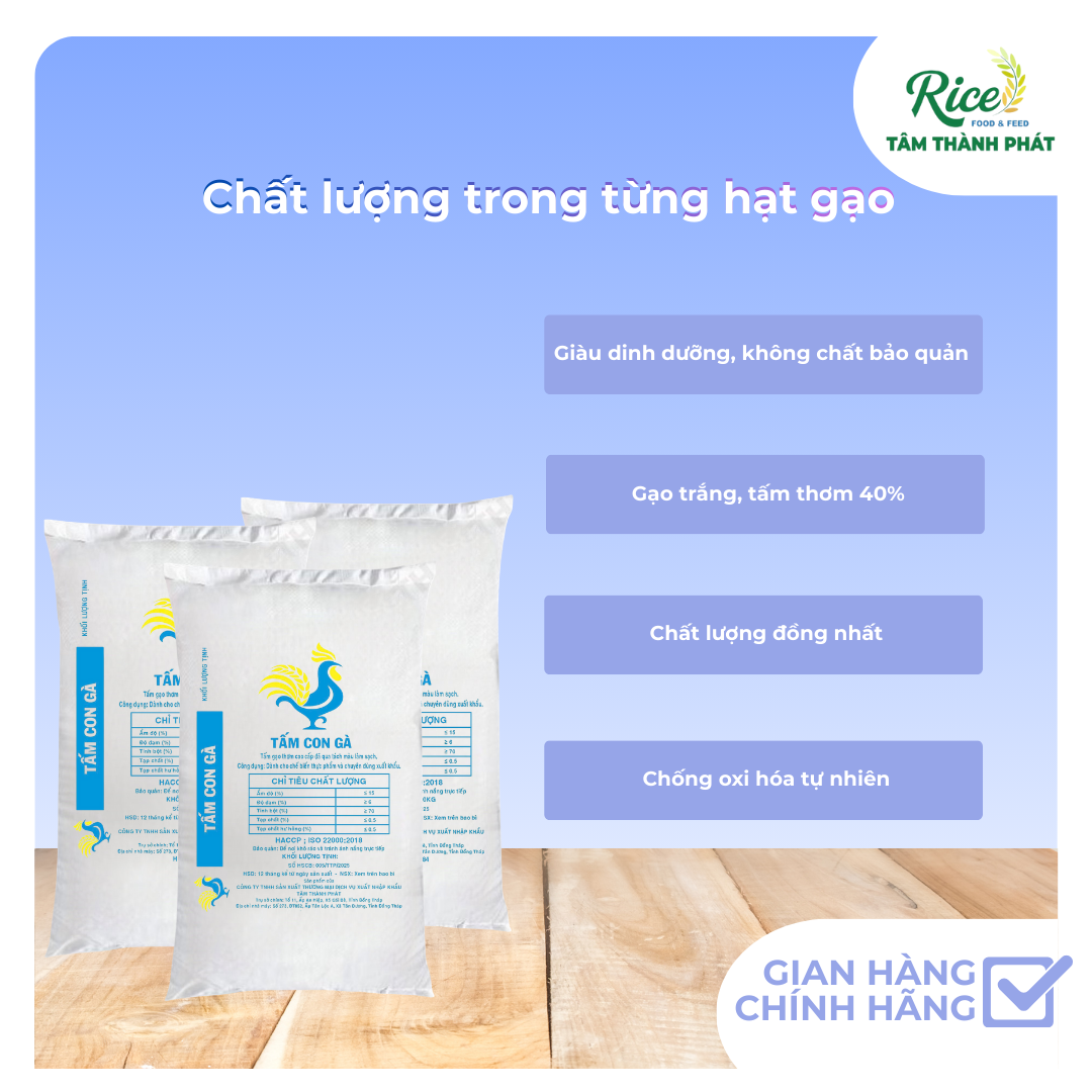10KG TẤM THƠM - HIỆU CON GÀ