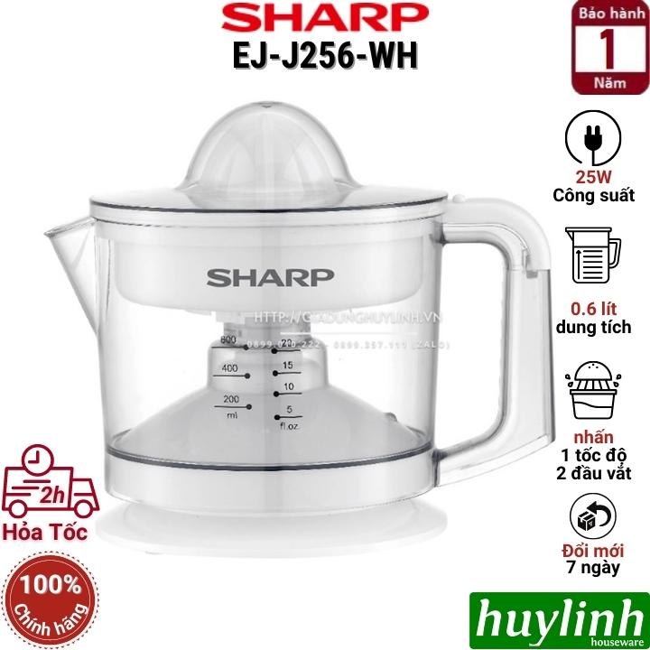 Máy vắt cam Sharp EJ-J256-WH - Công suất 25W - 2 đầu vắt - Hàng chính hãng