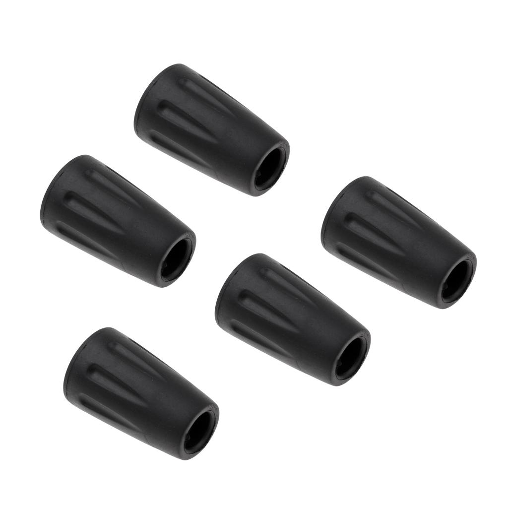 Pack of 5pcs Trekking Pole Tips Walking Stick Cover Protector Accessories