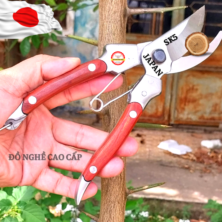 Kéo cắt cành SK5 tay ốp gỗ quý hàng cao cấp đến từ NHẬ BẢN