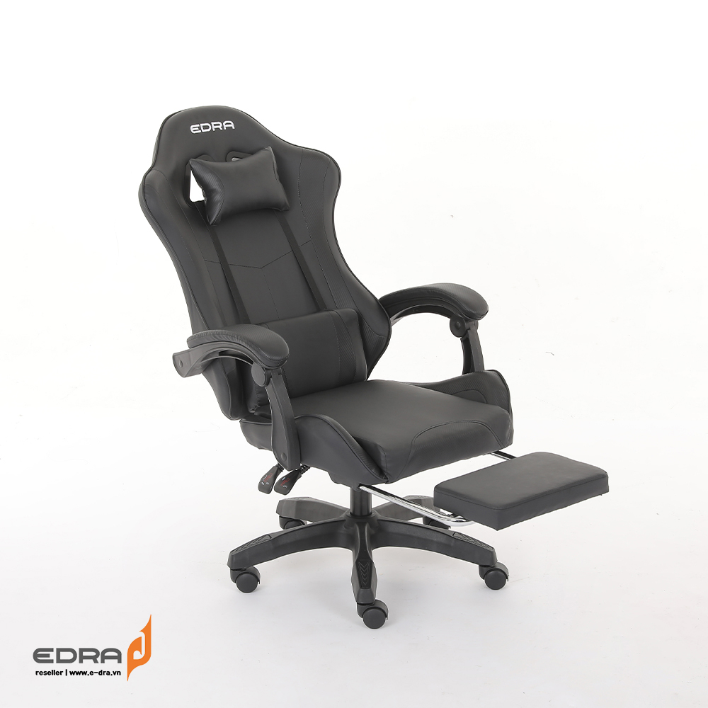 Ghế gaming Edra Dignity EGC234 có gác chân (Đen, Đỏ) - hàng chính hãng