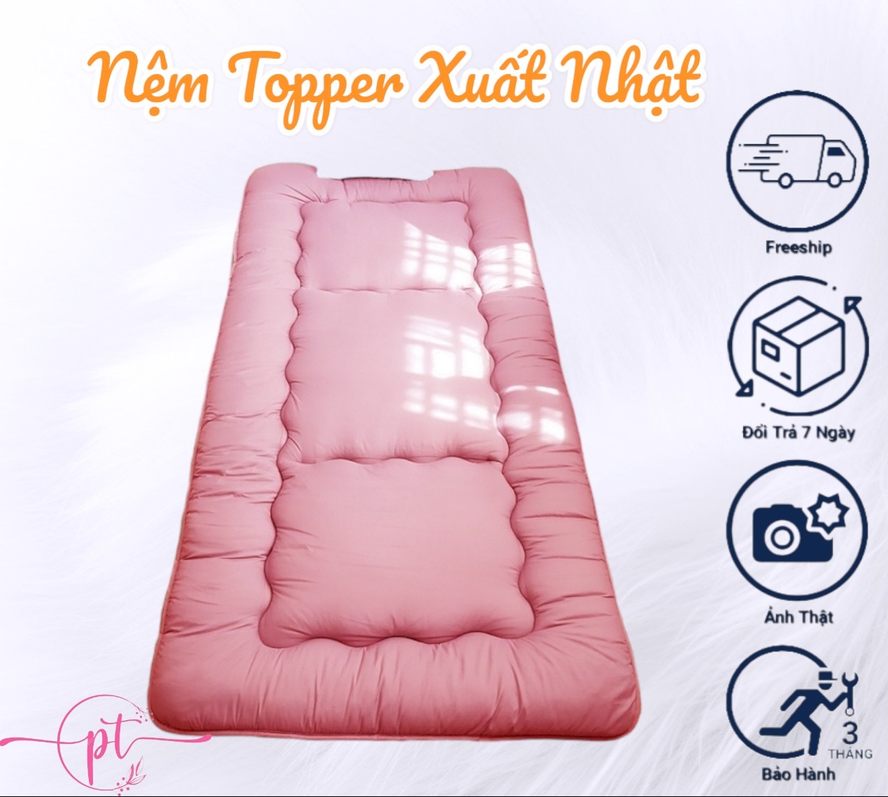 TOPPER CAO CẤP HÀNG XUẤT KHẨU, KÍCH THƯỚC 1MX2M,1M4X2M,1M6X2M,1M8X2M