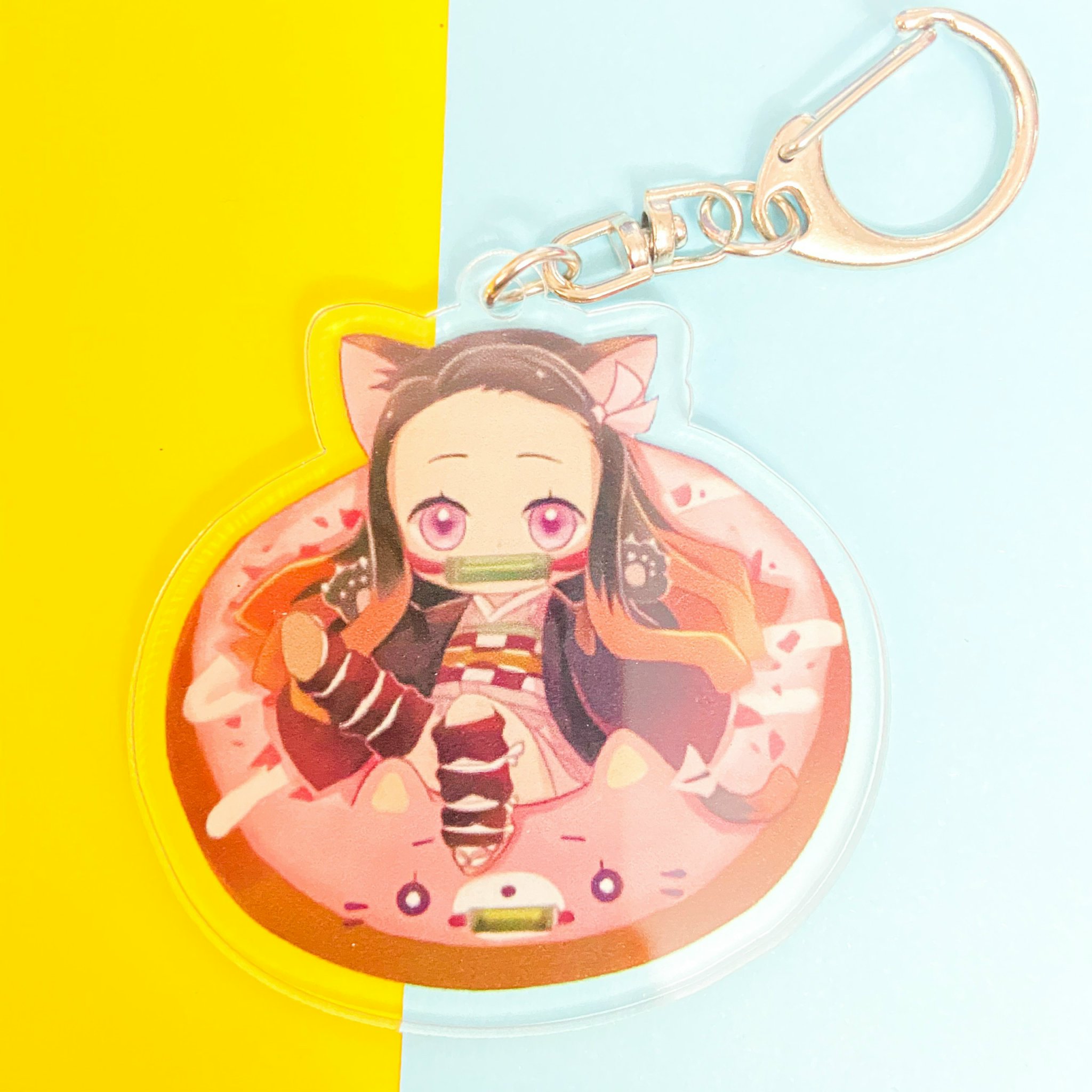 ( Mica trong acrylic ) Móc khóa KIMETSU NO YAIBA THANH GƯƠM DIỆT QUỶ VER PHAO BƠI quà tặng xinh xắn dễ thương in hình anime chibi (MẪU GIAO NGẪU NHIÊN)