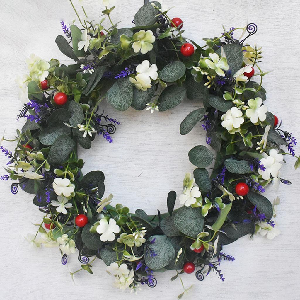 Eucalyptus Wreath Green Leaves Indoor Front Door Garland Festival Decoration