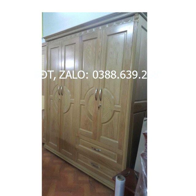 Tủ áo gỗ xoan bắc ghép