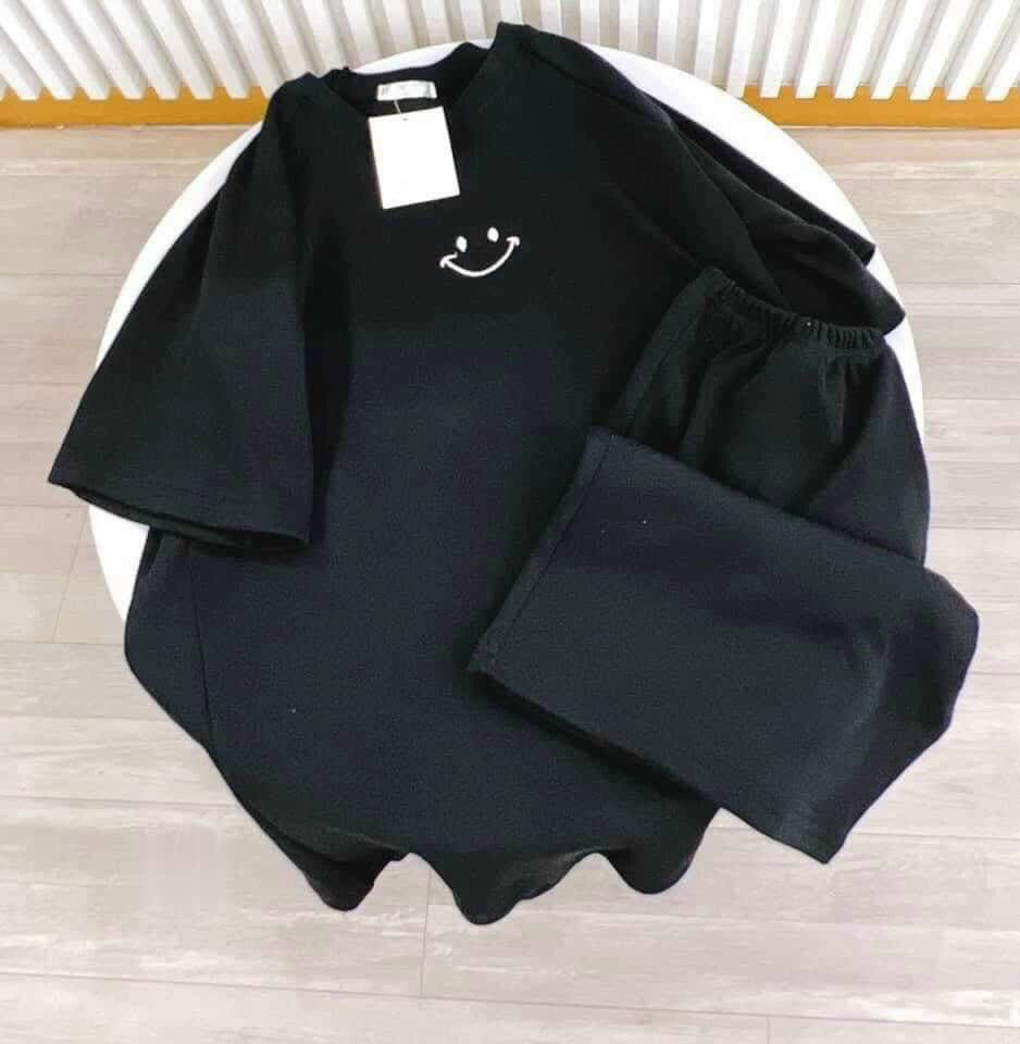Bộ quần áo thun nữ tay lỡ phom rông cổ tròn, Set đồ bộ from rộng sang chảnh, đồ bộ thể thao nữ unisex ulzzang, bộ đồ mặc nhà nữ rộng thoải mái chất mát