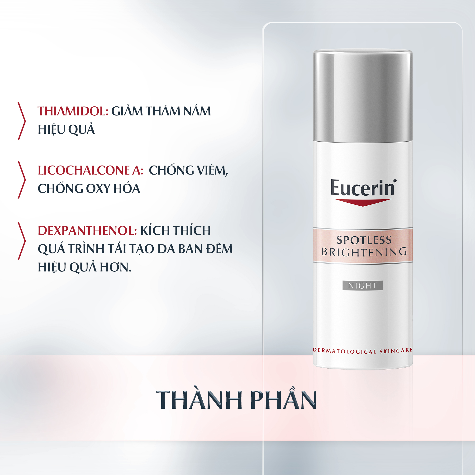 Kem dưỡng đêm giảm thâm nám &amp; sáng da Eucerin Spotless Brightening 50ml