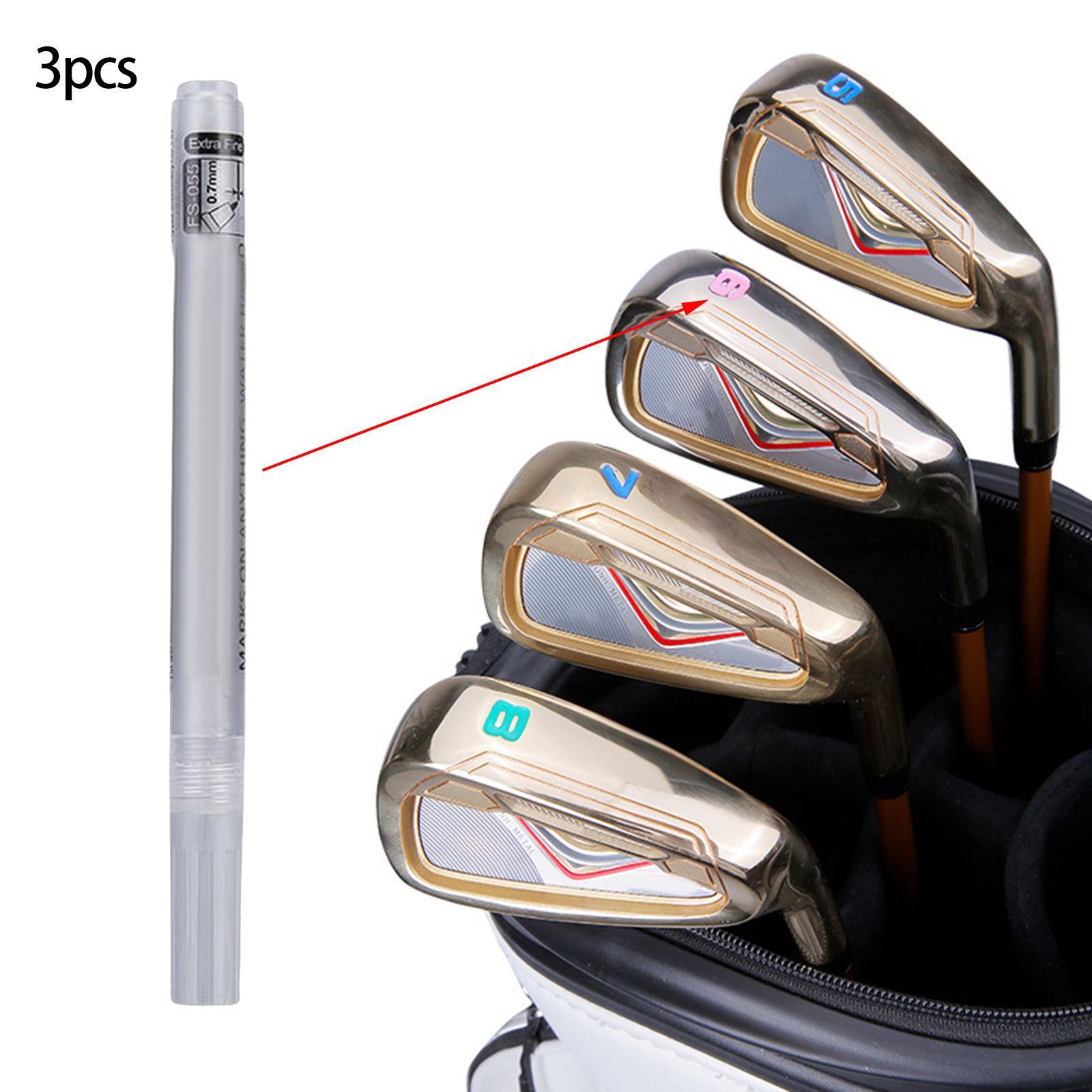 3x Marker Pen Golf Sunscreen Alignment Marks Ball Liner Markers Pen Acrylic Ink Pen for Training Golfer