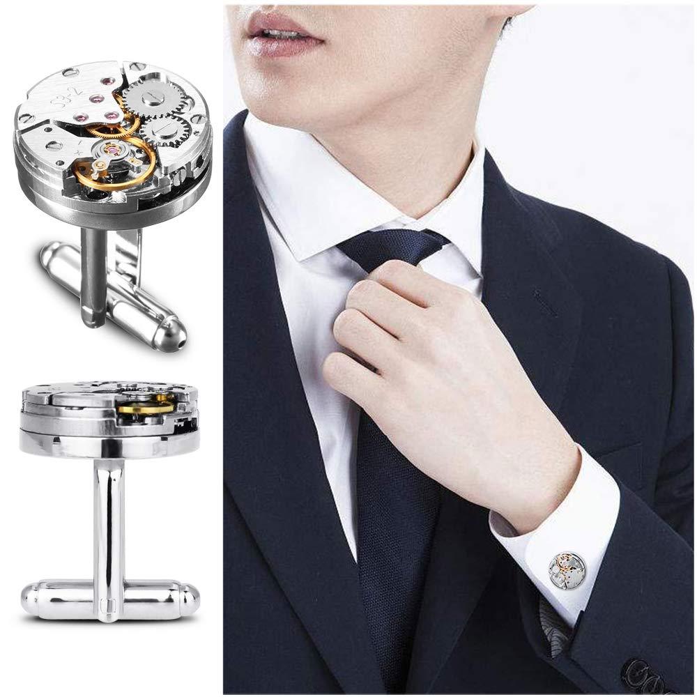 Nút cuff chuyển động xem đồng hồ người đàn ông áo cổ điển thép thép thương mại thương mại quà cưới