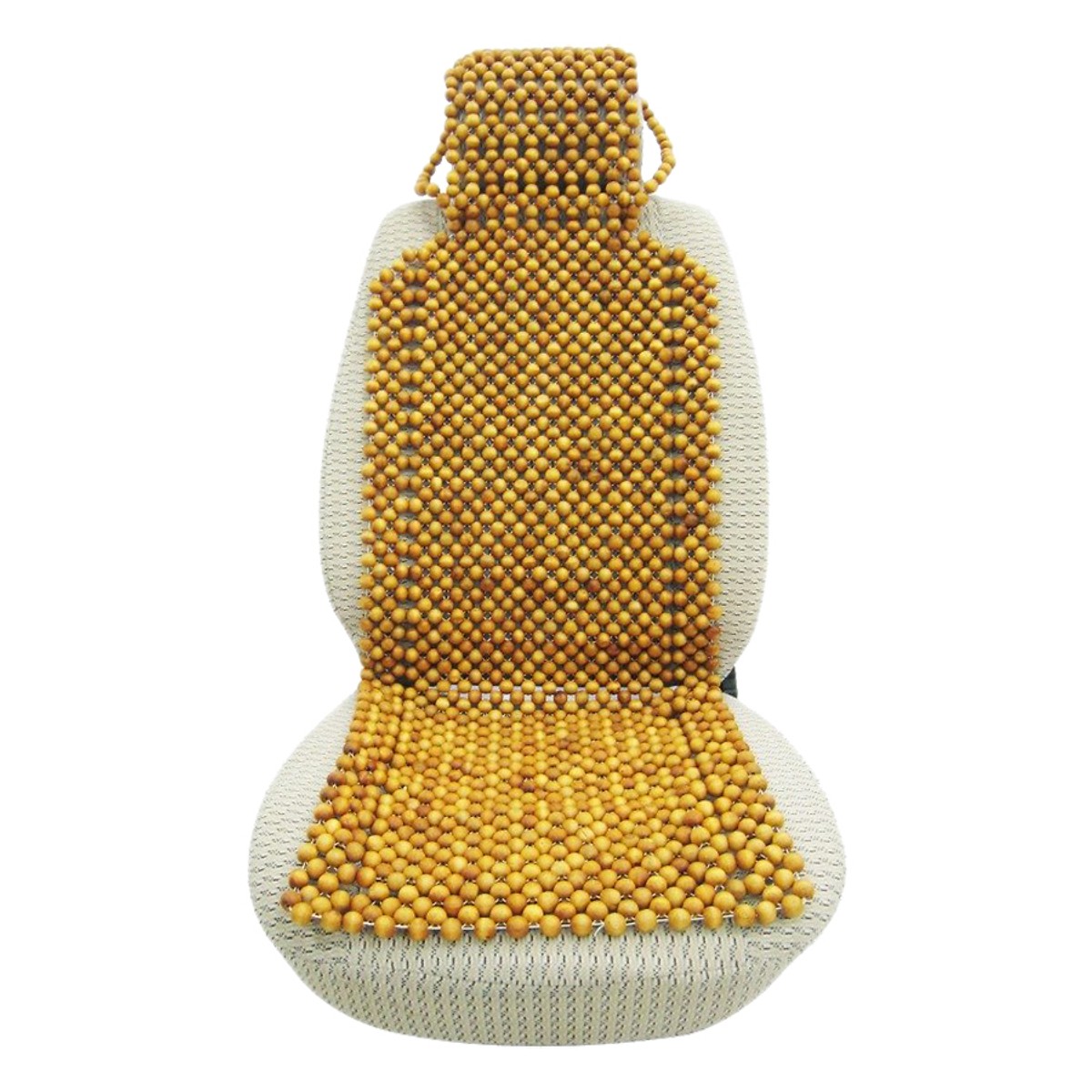 Lót ghế ô tô hạt gỗ Pơ Mu hạt 1,2cm - Kích thước 110cm x 45cm