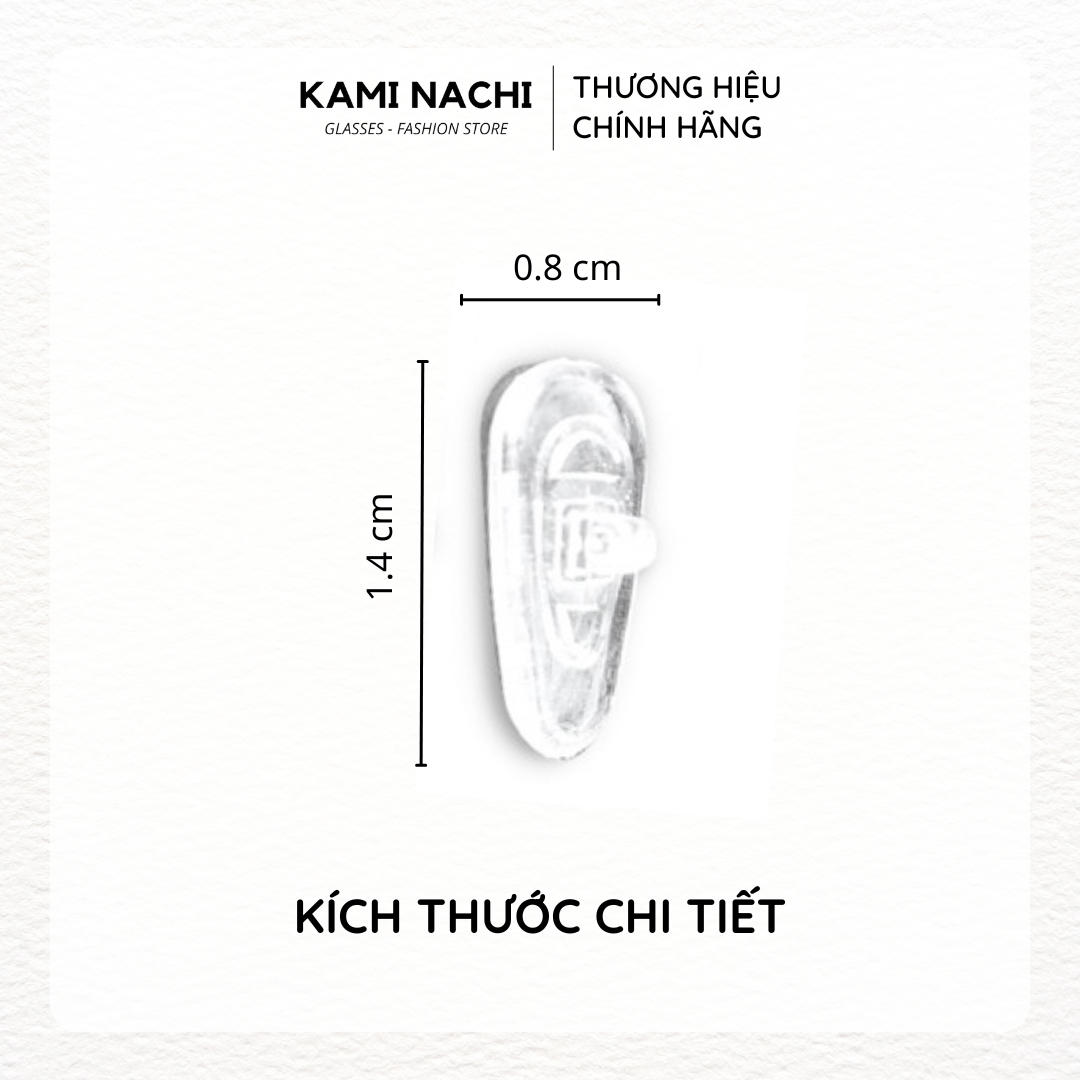 Bộ 2 miếng đệm mũi trong suốt bằng silicon cho kính kim loại KAMI NACHI
