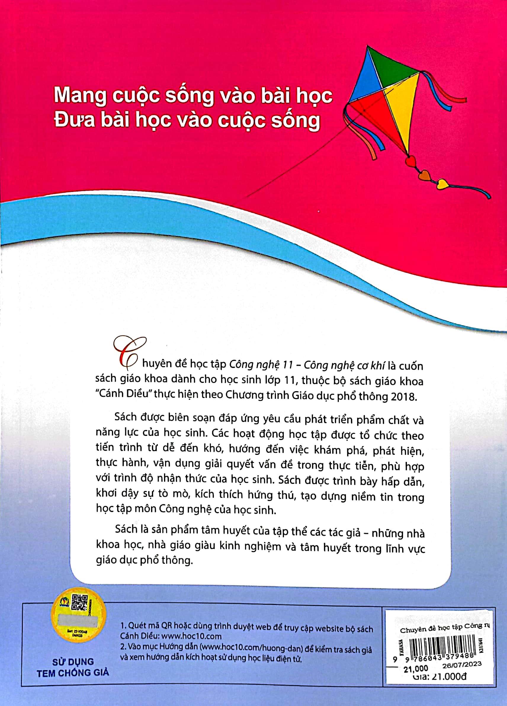 Chuyên Đề Học Tập Công Nghệ 11 - Công Nghệ Cơ Khí